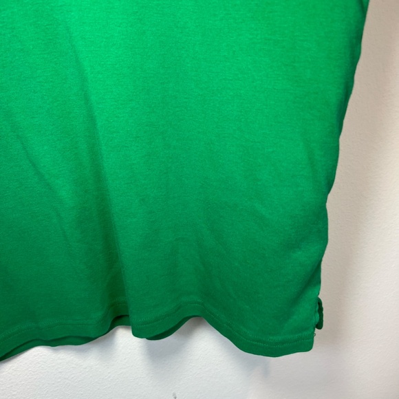 Lauren Ralph Lauren Women's Boat Neck Shirt Green Cotton Cuff Sleeve LRL FLAW 2X - Picture 6 of 11